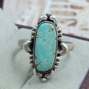 Mine 8 Turquoise Size US 11 925 Sterling Matt Finish Ring (RS45-52)