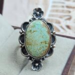 Mine 8 Turquoise Size US 8 925 Sterling Matt Finish Ring (RS45-64)