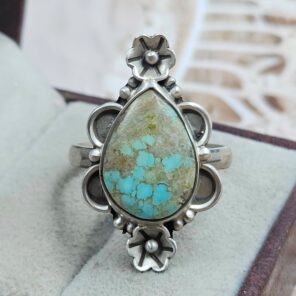 Mine 8 Turquoise Size US 10 925 Sterling Matt Finish Ring (RS45-53)