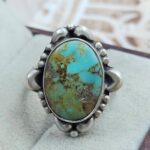 Mine 8 Turquoise Size US 8 925 Sterling Matt Finish Ring (RS45-65)