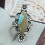 Mine 8 Turquoise Size US 8 925 Sterling Matt Finish Ring (RS45-63)