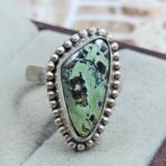 Black Jack Turquoise Size US 6 925 Sterling Matt Finish Ring (RS45-105)