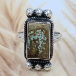 Mine 8 Turquoise Size US 9 925 Sterling Silver Ring (RS67-273)