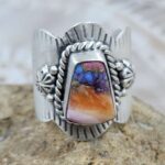 Pink Dahlia Turquoise Matt Finish Size US 6 925 Sterling Silver Ring (REXT80-46)
