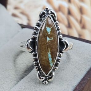 Mine 8 Turquoise Size US 10 925 Sterling Silver Ring (RS67-282)