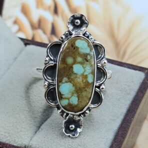 Mine 8 Turquoise Size US 11 925 Sterling Silver Ring (RS67-255)