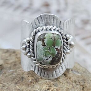 Black Jack Turquoise Matt Finish Size US 6 925 Sterling Silver Ring (REXT80-33)