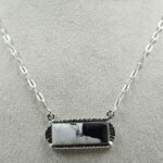 White Buffalo Turquoise 925 Sterling Silver Necklace (REXT129-7)