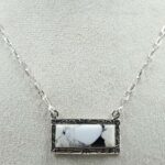 White Buffalo Turquoise 925 Sterling Silver Necklace (REXT129-8)