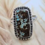 Mine 8 Turquoise Size US 8 925 Sterling Silver Ring (RS67-268)