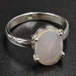 Ethiopian Opal Rose Cut 925 Sterling Silver Ring (REXT80-101)