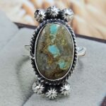 Mine 8 Turquoise Size US 7 925 Sterling Silver Ring (RS67-260)