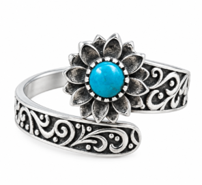 Turquoise Sunflower Ring