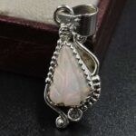 Ethiopian Opal Carved 925 Sterling Silver Pendant (REXT80-72)