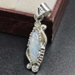 Ethiopian Opal Carved 925 Sterling Silver Pendant (REXT80-63)